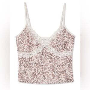 Women's Wild Skyes Leopard Print Lace Trim Cami